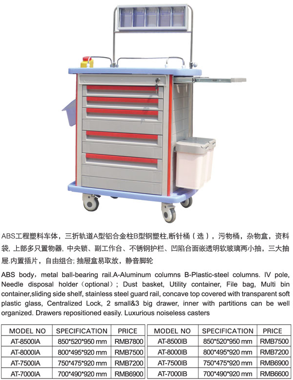 急救车 （ABS医用推车）AT-85001A