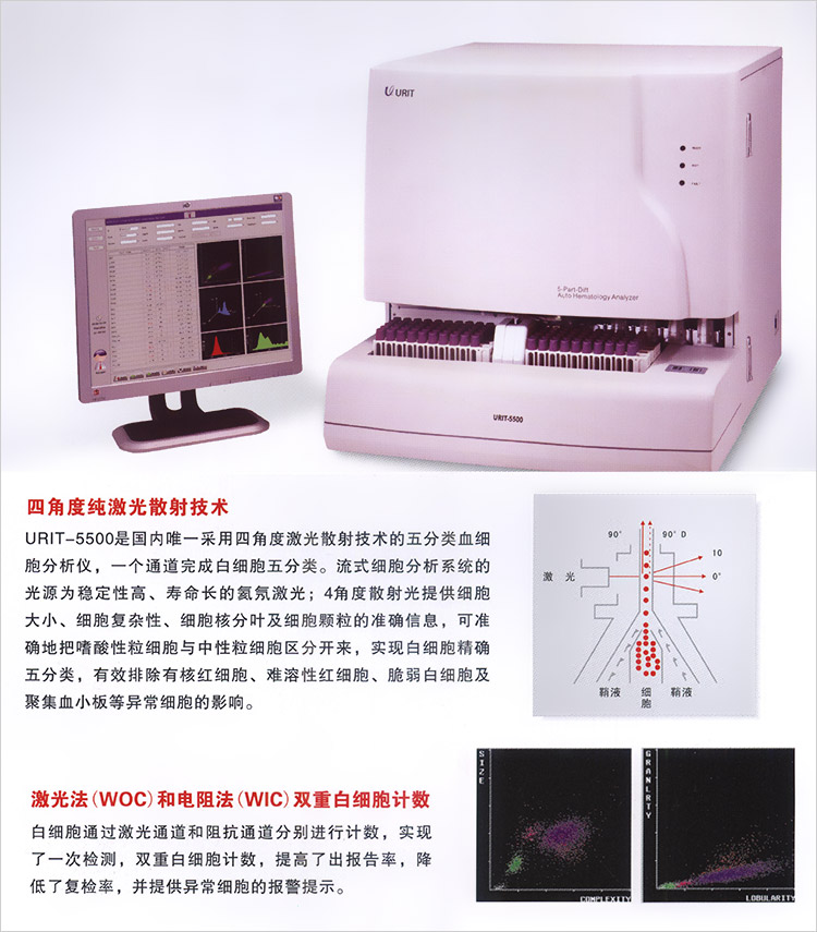 全自动血细胞分析仪 优利特URIT-5500