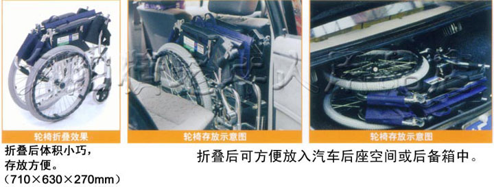 “上海互邦”轮椅 HBL35-RJZ12型 折叠便携式