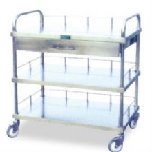 山东育达全不锈钢三层治疗车B18型 750×450×850mm(全抽屉)