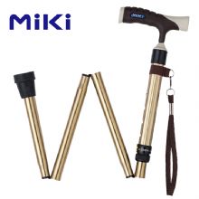 Miki 三贵折叠拐 钛色  MRF-011220 家用老人拐杖 轻便折叠手杖