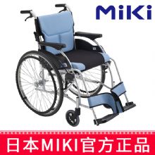 MIKI手动轮椅车 MCS-47KJL双层加厚坐垫 铝合金轻便折叠手推代步轮椅车