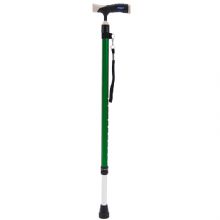 Miki 三贵伸縮拐MRT-013(绿色粗)  登山杖 手杖 户外徒步超轻防滑可伸缩折叠 老人拐杖