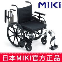 MIKI手动轮椅车MPTWSW-45HUS  宽敞大气活挂脚活动扶手 座高可调免充气