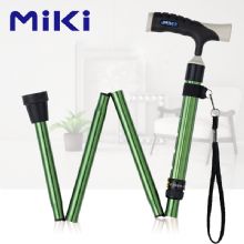 Miki 三贵折叠拐 绿色MRF-011220 家用老人拐杖 轻便折叠手杖