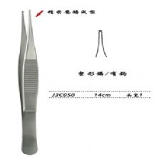 金钟整形镊  J3C050 14cm 有钩 头宽1 WD