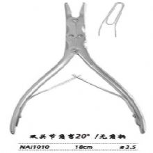 金钟咬骨钳NAI010 18cm 双关节 角弯20° 刃3.5 无角柄脑用咬骨钳