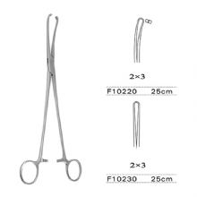 上海金钟子宫颈钳F10230 25cm 直 2×3齿