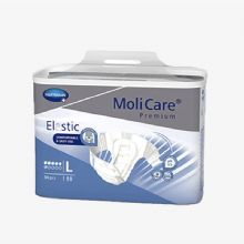 保赫曼妙力金装弹性搭扣式尿裤（日用型）大号MoliCare Pr. Elastic 6D L P30  30片/包 3包/箱货号1652731