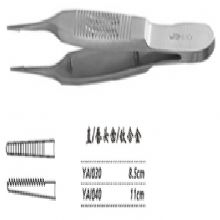 金钟显微眼用镊  YAI030 8.5cm 直 唇头齿（钛）