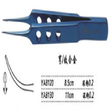 金钟缝线结扎镊YAB130 11cm 弯 钩深0.2（钛）