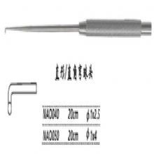 金钟神经根拉钩NAO040 20cm 直形 直角弯球头 φ1×2.5