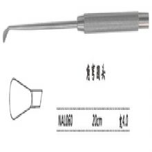金钟剥离器NAL060 20cm 角弯长圆头 宽4.0显微剥离器