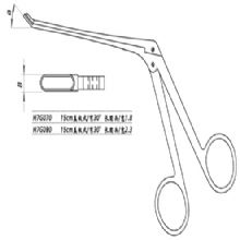 金钟鼻咬切钳H7G080 15cm 盖板式 上弯30° 长圆头 宽2.3H7版鼻咬切钳