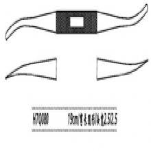 金钟鼻剥离器H7Q080 19cm 弯长圆形 头宽2.5/2.5H7版鼻剥离器