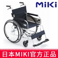 MIKI手动轮椅车 MPT-43JL航太铝合金车架  轻便小型老人轮椅车 铝合金车架 靠背可折叠