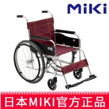 MIKI手动轮椅车MXT-43 红色款免充气 铝合金轻便折叠