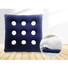 乐惠九孔充气坐垫42*42cm 深蓝色