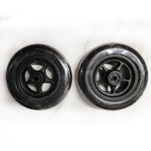 MIKI三贵手动轮椅车配件前轮 6寸光轮 避震胎 CRT系列