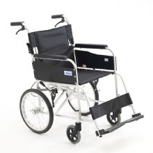 MIKI三贵手动轮椅车MPTC-46JL 黑色 F-4重量11.5公斤，小型便携，免充气实心胎 老人轮椅车