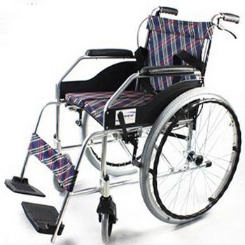上海互邦轮椅车HBL1-SY型 24寸后轮 带后手刹 硬坐垫