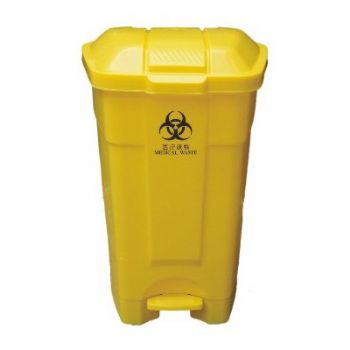  1医疗废物垃圾桶70L 脚踏式