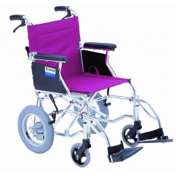 上海互邦轮椅车HBL35-RJZ12型 靠背可折翻 12寸后轮 可翻起挂脚 带抱刹