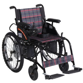 上海互邦电动轮椅车HBLD4-F 便携 铝合金 高效节能 老人残疾人代步车  双层坐垫