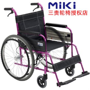 MIKI手动轮椅车M-43K 粉色车架