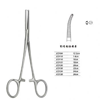 金钟止血钳弯有钩 WD JC3138 26cm 弯有钩 WD