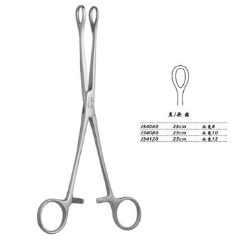 金钟海绵钳J34120 25cm 直无齿 头宽 12