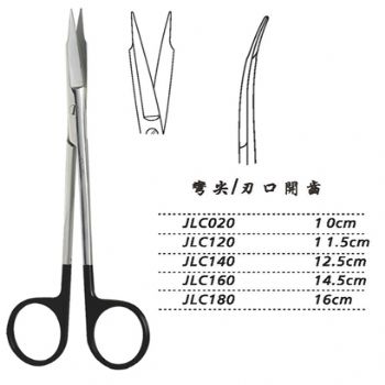 金钟精细手术剪JLC160 14.5cm 弯尖 刃口开齿（解剖）