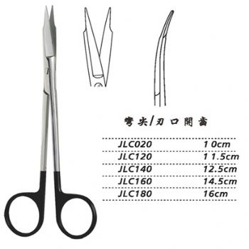金钟精细手术剪弯尖 JLC160 14.5cm 弯尖 刃口开齿（解剖）