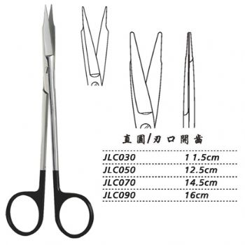 金钟精细手术剪直圆 JLC090 16cm 直圆 刃口开齿（解剖）