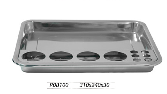 金钟不锈钢治疗盘R0B100 310×240×30