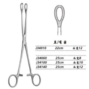 金钟海绵钳J34140 25cm 直有齿 头宽12