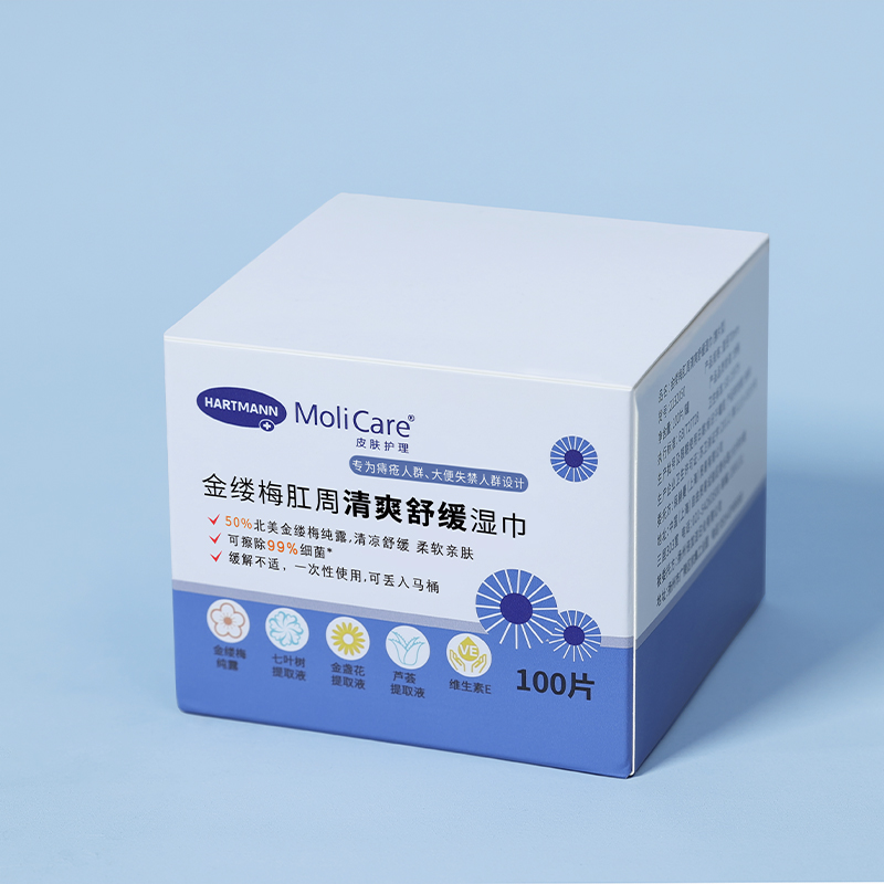 保赫曼金缕梅肛周清爽舒缓湿擦片P100 C32 100片/包 32包/箱