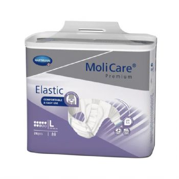 保赫曼妙力金装弹性搭扣式尿裤（夜用型）大号MoliCare Pr. Elastic 8D L P24 30片/包 3包/箱