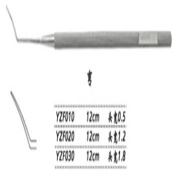 金钟虹膜拉钩YZF030 12cm 弯 头宽1.8