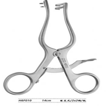 金钟乳突牵开器  H6F010 14cm 固定式 2×2钩锐