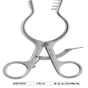 金钟乳突牵开器  H6F050 14cm 固定式 3×4钩锐