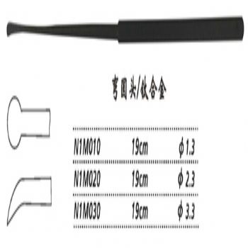 金钟剥离器弯 N1M010 19cm 弯 圆头 φ1.3（钛）