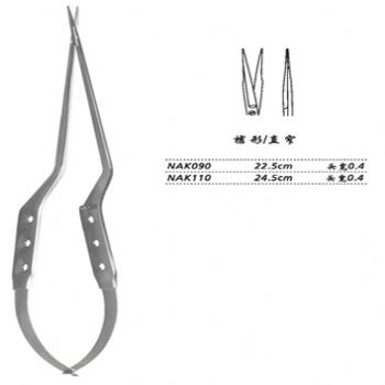 金钟显微剪枪形 NAK090 22.5cm 枪形 直窄 头宽0.4