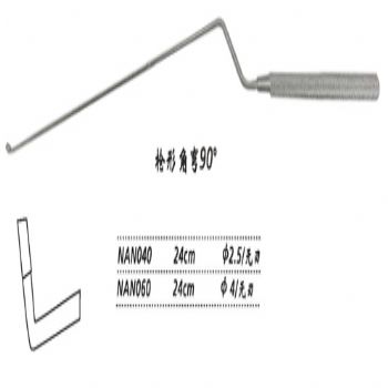 金钟刮匙NAN040 24cm 枪形 弯90° 无刃2.5