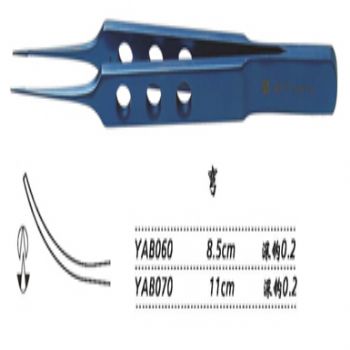 金钟缝线结扎镊YAB070 11cm 弯 钩深0.2