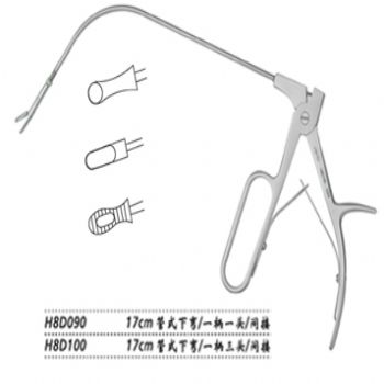 金钟喉用钳H8D090 17cm 管式 下弯 一柄一头（间接）