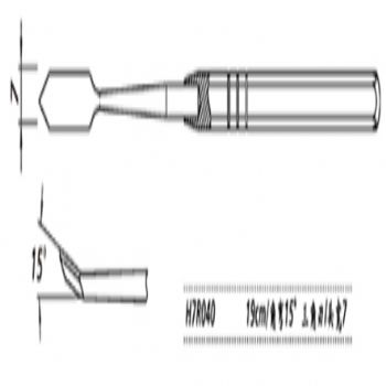 金钟鼻中隔剥离器角弯 H7R040 19cm 角弯15° 三角刃 头宽7