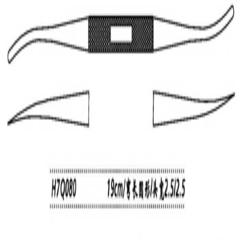 金钟鼻剥离器弯长圆形 H7Q080 19cm 弯长圆形 头宽2.5/2.5