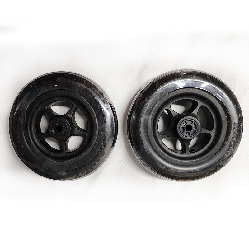 MIKI三贵手动轮椅车配件前轮 6寸光轮 避震胎 CRT系列