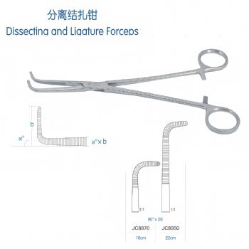 金钟分离结扎钳JC8870 18cm 90°×20半齿